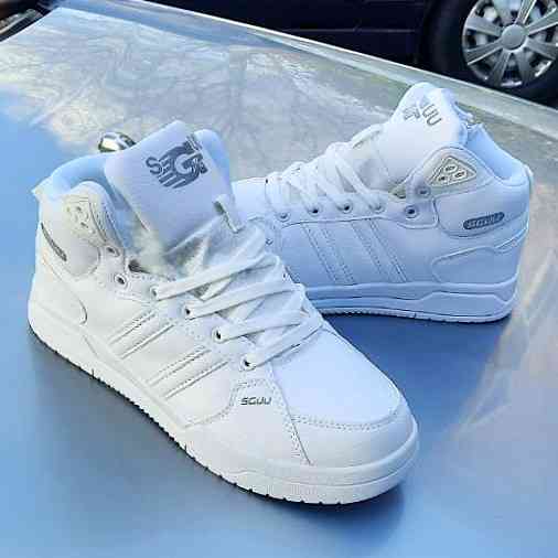 Зимові чоловічі високі Кросівки з Мехом Білі Зима Хух (розміри: 41,43,44,45,46) Дніпро