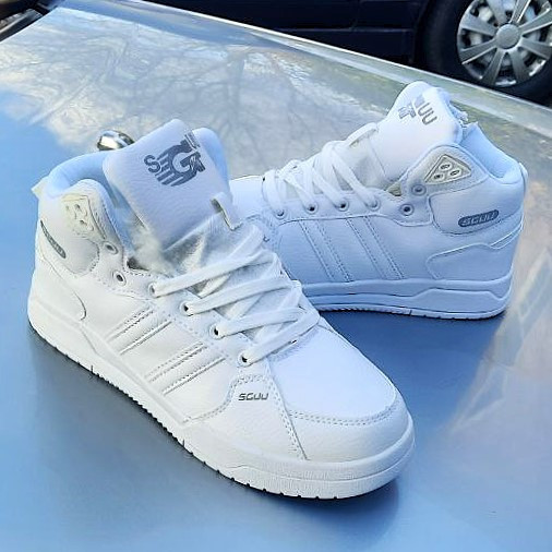 Зимові чоловічі високі Кросівки з Мехом Білі Зима Хух (розміри: 41,43,44,45,46) Дніпро - фото 6