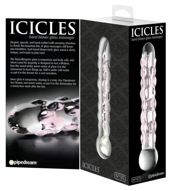 Фалоімітатор скляний ICICLES №7 Sex Aura Київ - фото 4