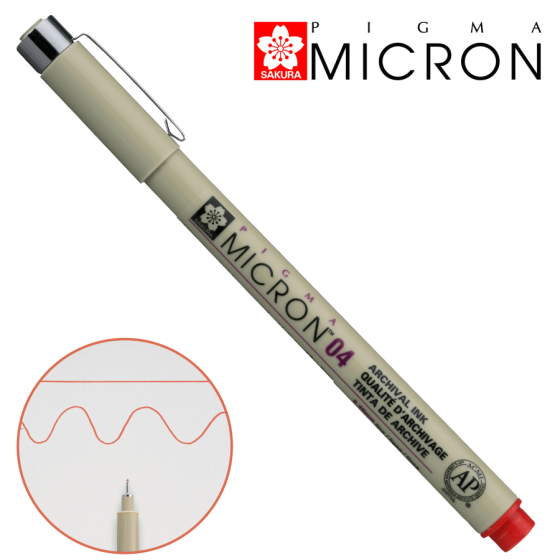 Лінер PIGMA MICRON (0.4), 0,4мм, Червоний, Sakura Київ