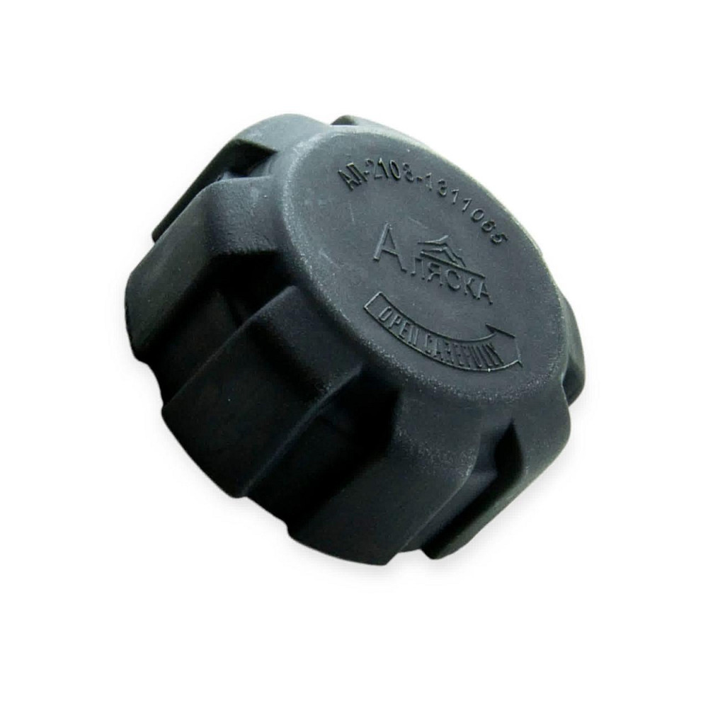 Кришка бачка ГАЗ 3105, 3302, 2108-2115, ЗАЗ 1102-1105 Таврія пластик із клапаном чорна розширювального Мукачево - фото 1