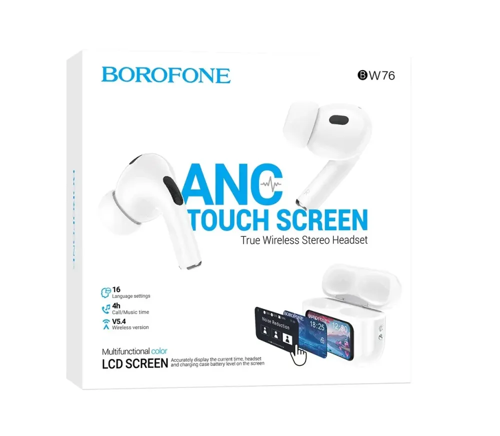 Гарнитура Bluetooth сенсорный экран беспроводное шумоподавление ANC Borofone Brocade BW76 Одеса - фото 2