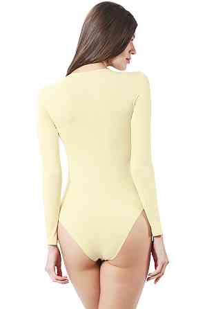 Женский боди с длинным рукавом бежевый Ozkan 0600 XL Киев