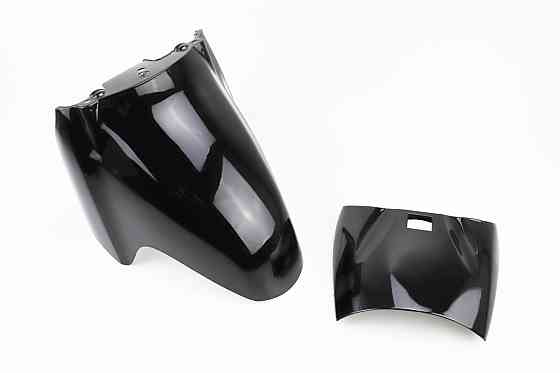 Honda LEAD AF-48 пластик - крило переднє (2 частини к-кт), ЧОРНИЙ, тип 1 Київ