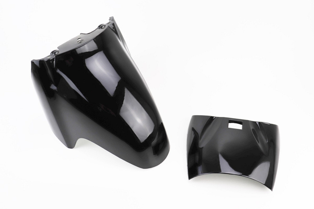 Honda LEAD AF-48 пластик - крило переднє (2 частини к-кт), ЧОРНИЙ, тип 1 Київ - фото 1