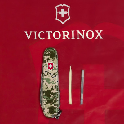 Нож Victorinox Spartan Army 91 мм Піксель + Лого (1.3603.3_W3941p) Винница - изображение 12