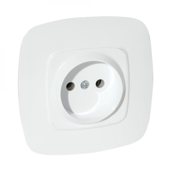 Розетка біла 1-на без заземлення Horoz Харків