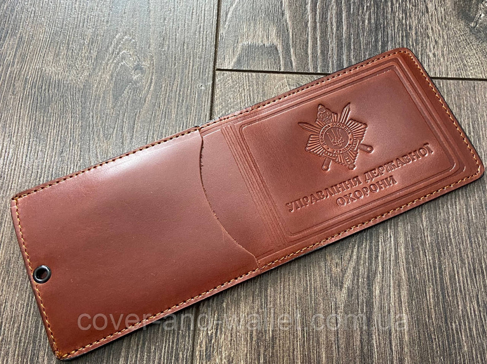 Шкіряна обкладинка на посвідчення УГО (Управління державної охорони) Київ - фото 1