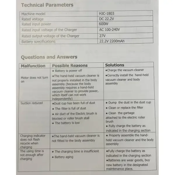Бездротовий акумуляторний пилосос DOMOTEC MS-4403 600Вт для сухого прибирання підлоги, килимів та меблів Одеса - фото 10