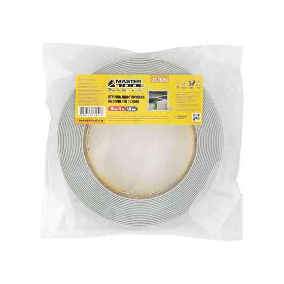 MASTERTOOL Стрічка двостороння MASTERTOOL на спіненій основі 19 мм 5 м 77-5905 Киев