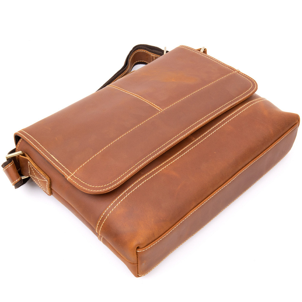 Сумка матова чоловіча почтальонка Vintage 20399 Руда Київ - фото 5