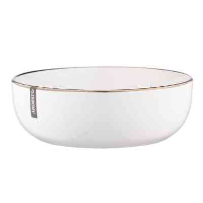 Тарелка Ardesto Marmo Біла 19 см Супова (AR2919MRBW) Винница