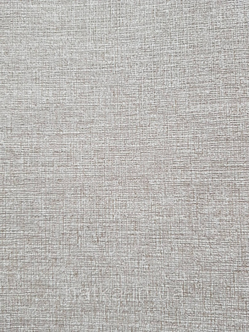 Шпалери метрові вінілові на флізелін AdaWall Beta метрові однотонні під тканину під льон білий з сірим Київ - фото 1