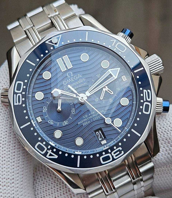 Швейцарські годинники Omega Seamaster Blue Chronograph 44 mm. Харків - фото 8