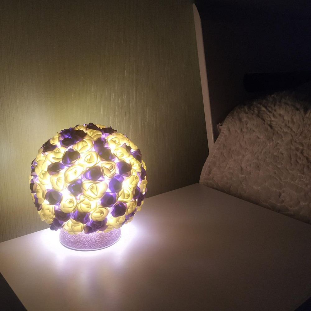 Світильник-нічник "Букет жовто-бузковий троянд" Дніпро - фото 3