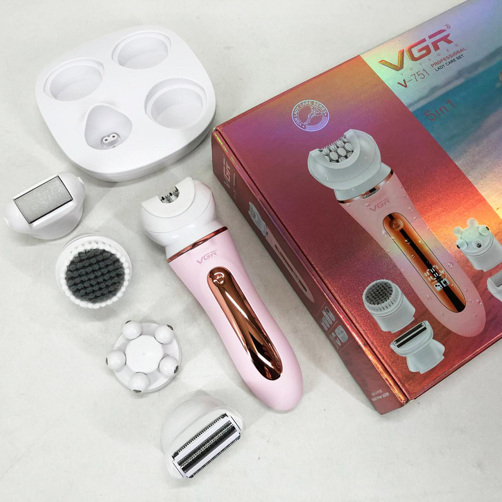 Якісний епілятор жіночий VGR 5 в 1 V-751, Епілятор ручний, Легкий тример для жінок CT-86 Львів - фото 13