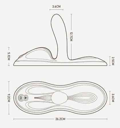 Sit-on-top смарт-вібратор Zalo – Flora Smart Vibrating Pad Obsidian Black, 9 моторів Sex Aura Київ