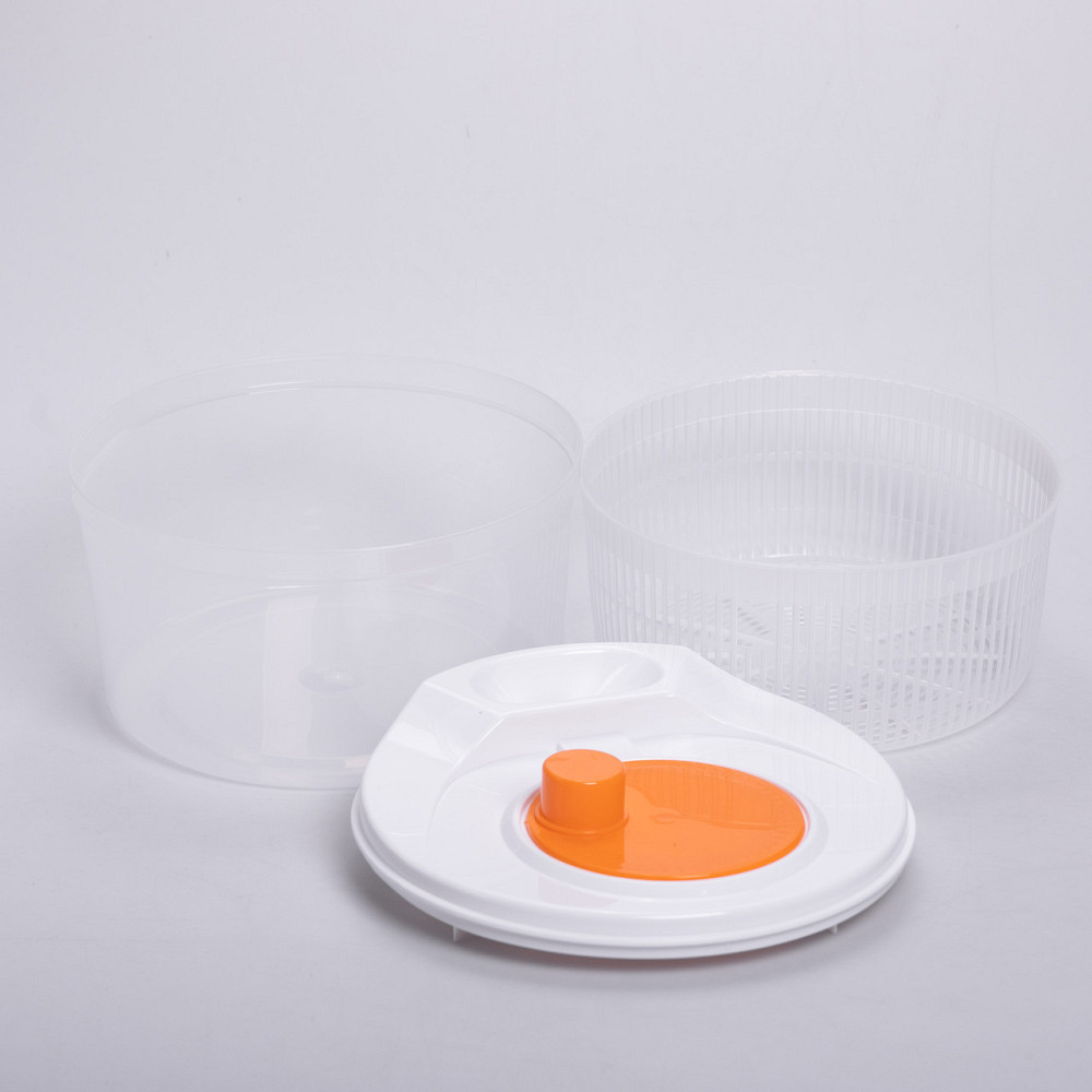 Сушарка для зелені та листя салату 22×21×16 (см) ручна мийка сушарка для зелені, овочів та ягід Помаранчевий HP-45-17O Коломия - фото 3