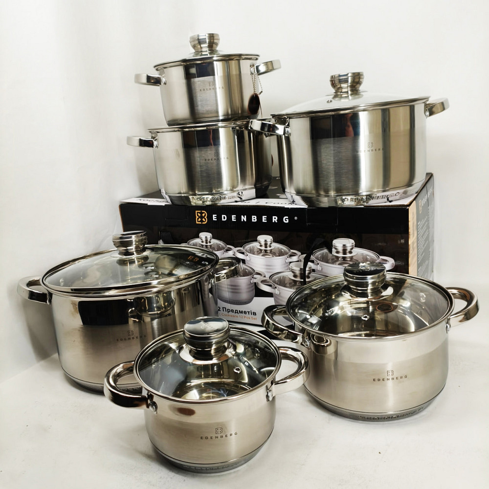 Набор практичных кастрюль, Набор кастрюль для электроплиты, Кастрюли посуда для электрических плит EY-52 Львов - изображение 6