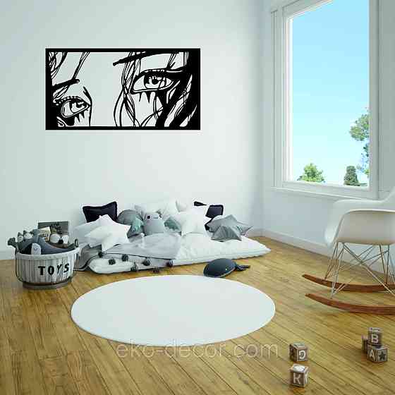 Декоративное настенное Панно «Девушка» Декор на стену 90*47 см, Черный Киев