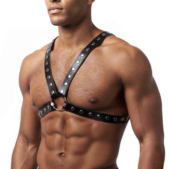 Мужская портупея Art of Sex - Spartacus, экокожа, цвет черный, размер L-2XL Sex Aura Киев