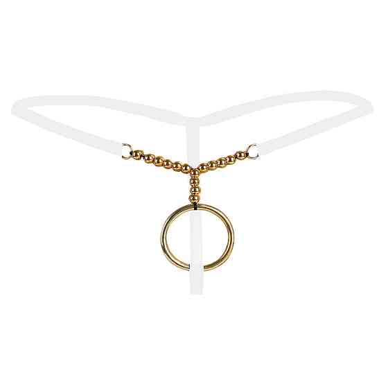 Стринги мужские эротические с кольцом универсальный белый Киев