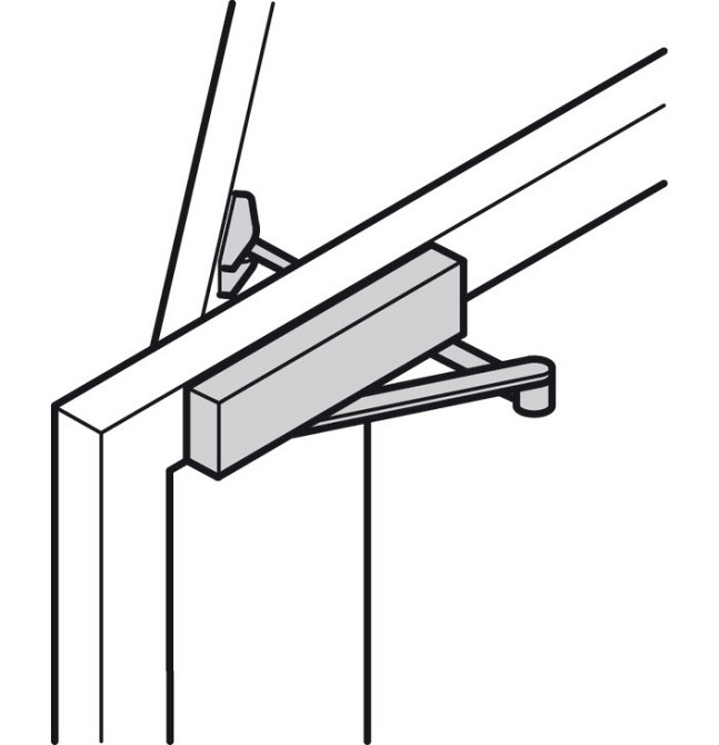 Доводчик двери 45-75 кг SEVEN DC-7743HP white (з механизмом фиксации) Киев - изображение 4