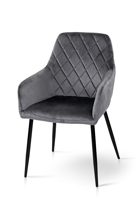 Стілець Томас XS-2836, чорний/велюр сірий Киев - изображение 1