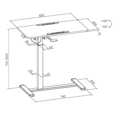 Письмовий стіл OfficePro з регулюванням ODM405B (ODM405B) Вінниця - фото 2