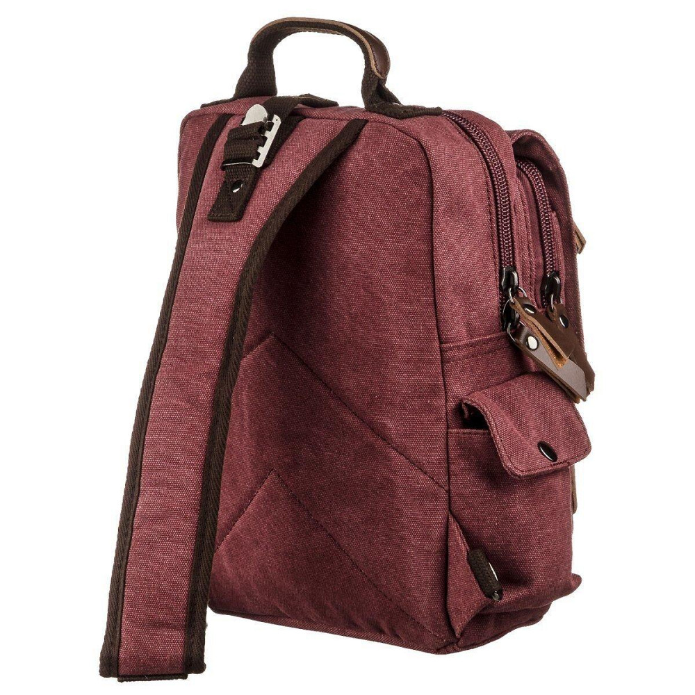 Сумка-рюкзак на одно плечо Vintage 20140 Малиновая Киев - изображение 2