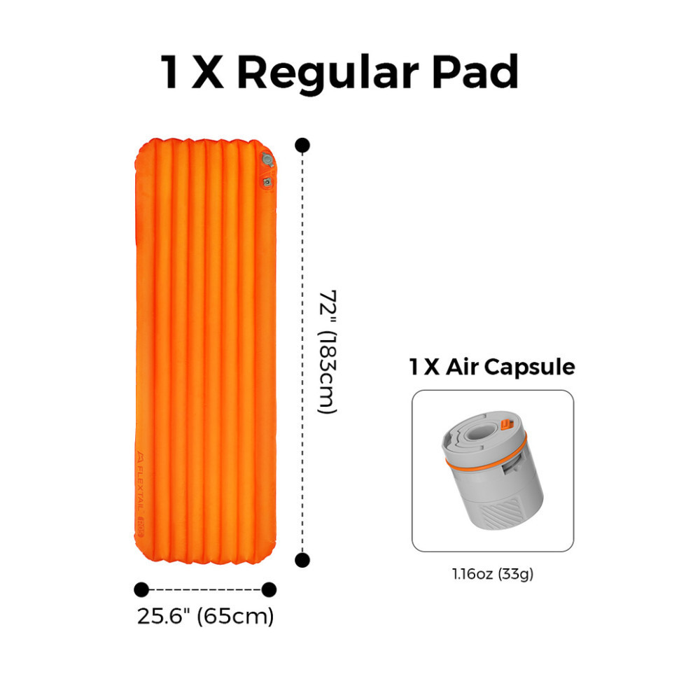 Килимок самонадувний Flextail Tiny Slleeping Pad R05 AVS, помаранчевий Рівне - фото 8