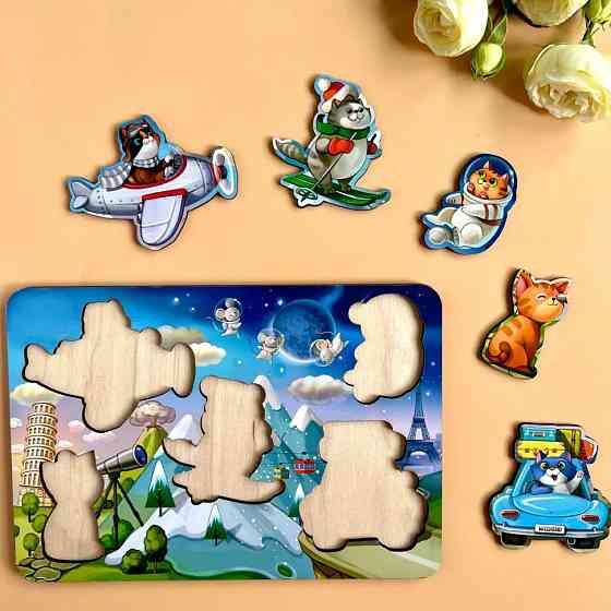 Деревянный пазл-вкладыш 