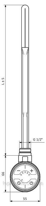 ТЕН для сушарки для рушників TERMA MOA 600 W із прихованим монтажем, білий Чернівці - фото 4