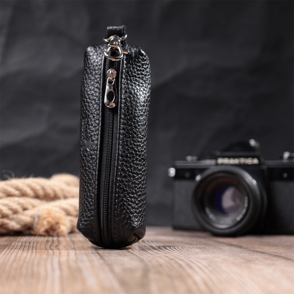 Містка ключниця унісекс з натуральної шкіри Чорна (SHVIGEL) Київ - фото 3