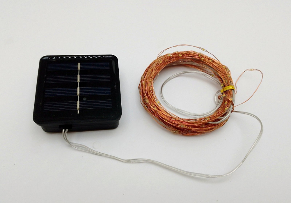 Гірлянда Дротик 100Led 10м на сонячній панелі без підставки 17909 Луцьк - фото 1