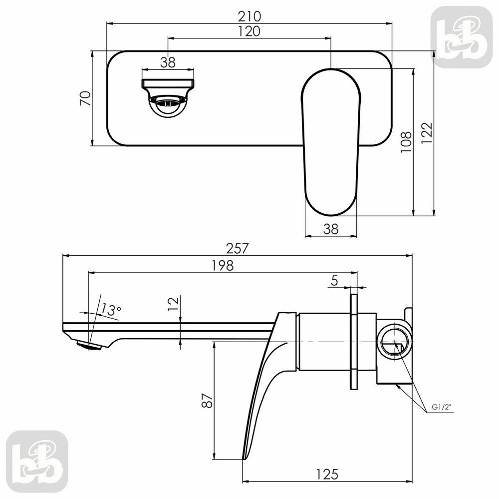 Змішувач прихованого монтажу для раковини IMPRESE PERLA хром Київ - фото 2