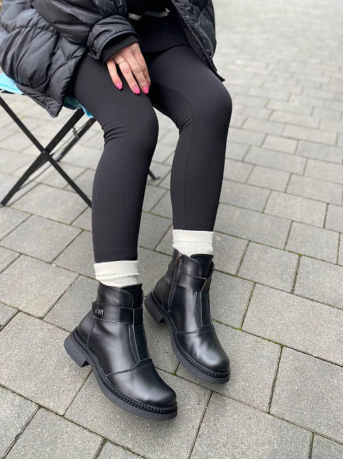 Черевики жіночі Соната Саша чорні (зима, шкіра натуральна) (6135) Коломия - фото 5