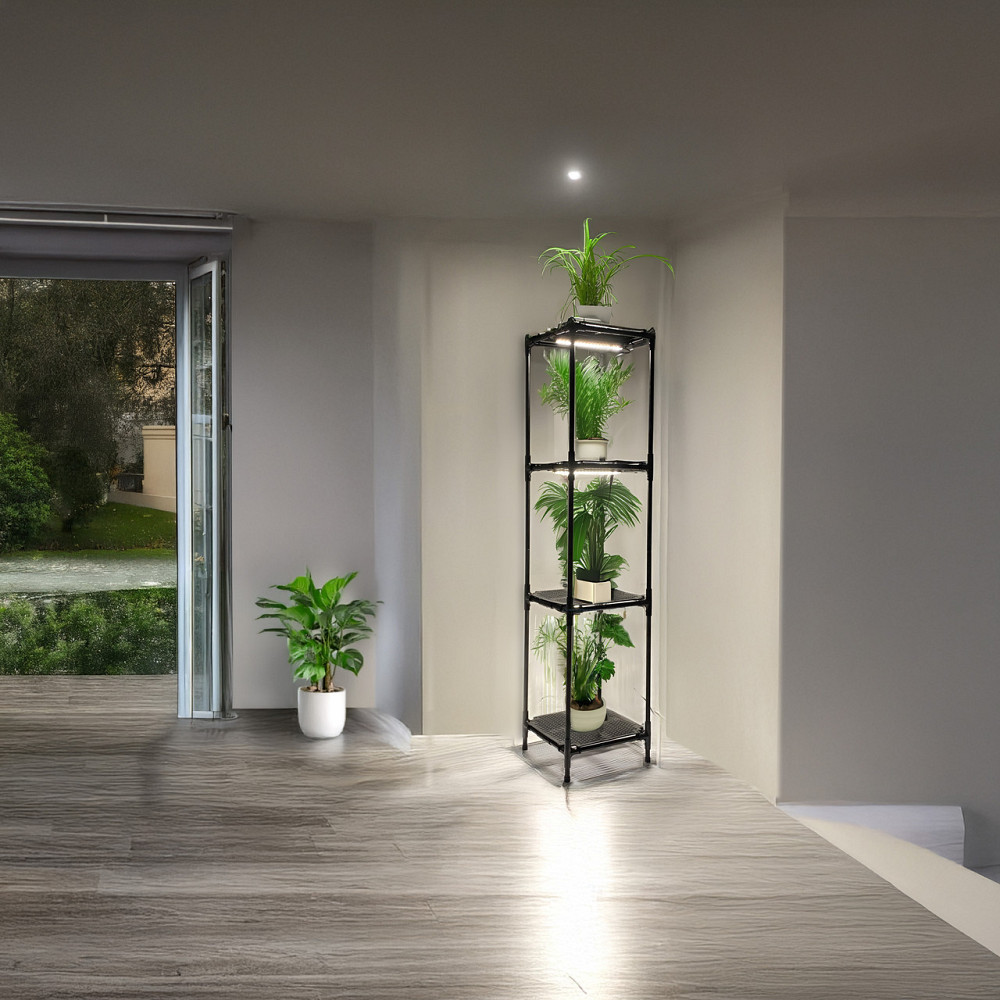 Висока підлогова підставка для рослин Bashta Light, стійка для квітів з підсвічуванням 3-ма LED фіто Бориспіль - фото 3