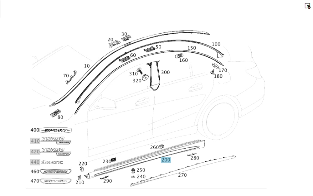 Mercedes-Benz  A2466980554 Пластикова накладка лівого порогу CLA Shooting Brake X117 CLA C117 A-class W176 B-class W246 Одеса - фото 2
