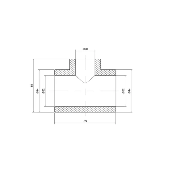 Тройник PPR Thermo Alliance 32х20х32 Київ