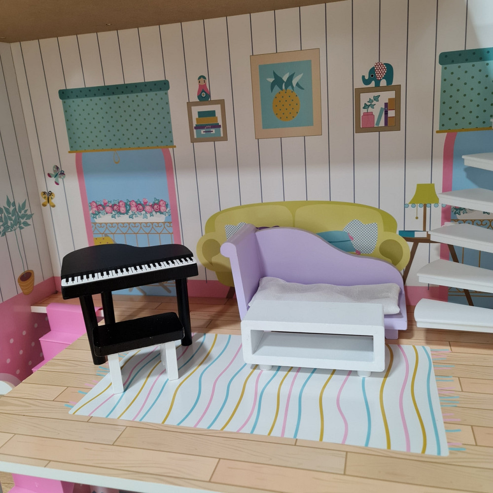 Кукольный домик деревянный игровой для Барби AVKO Вилла Севилья + кукла Киев - изображение 8