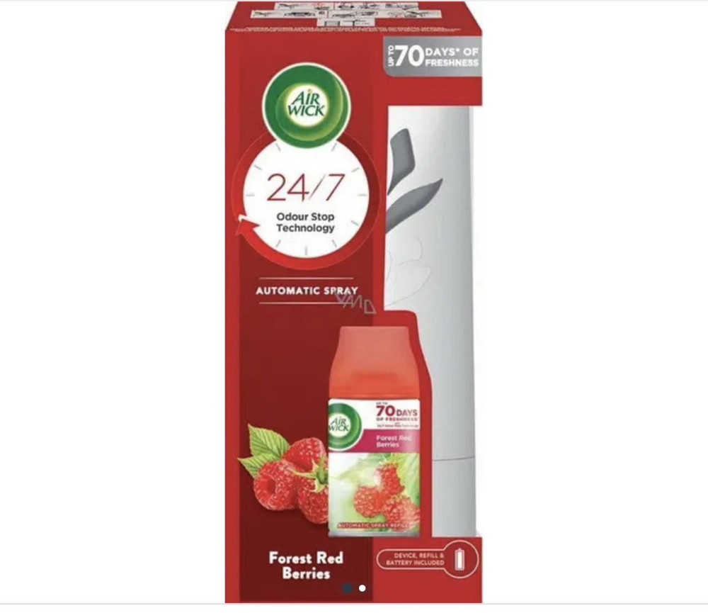 Автоматический освежитель воздуха Air Wick Freshmatic Life Scents + сменный блок Лесные ягоды 250 мл Виноградов - изображение 3