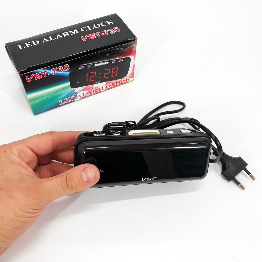 Годинник настільний класний, Настільний годинник з великими цифрами зі світловим табло YL-48 Львів - фото 1