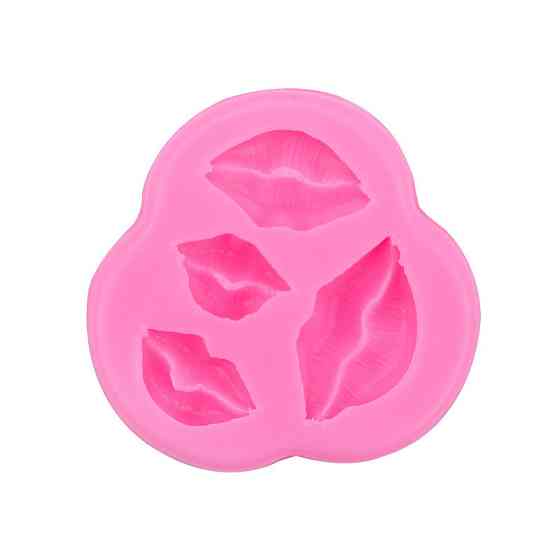 Молд силиконовый Губы 85 на 82 мм розовый Киев
