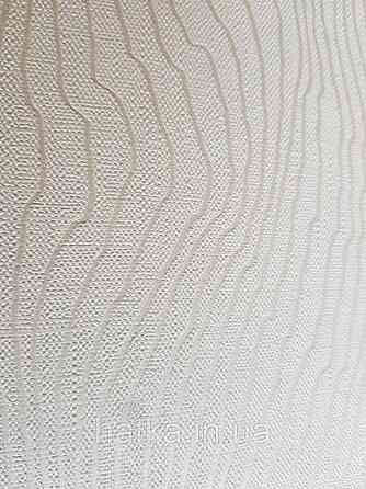 Обои виниловые на флизелине Marburg 31831 New modern полосы волнами серебряные абстракция на молочном фоне Киев