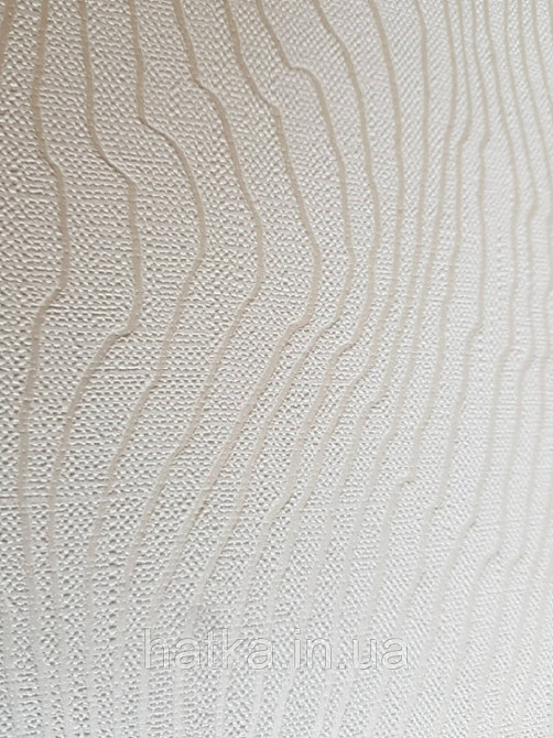 Обои виниловые на флизелине Marburg 31831 New modern полосы волнами серебряные абстракция на молочном фоне Киев - изображение 1