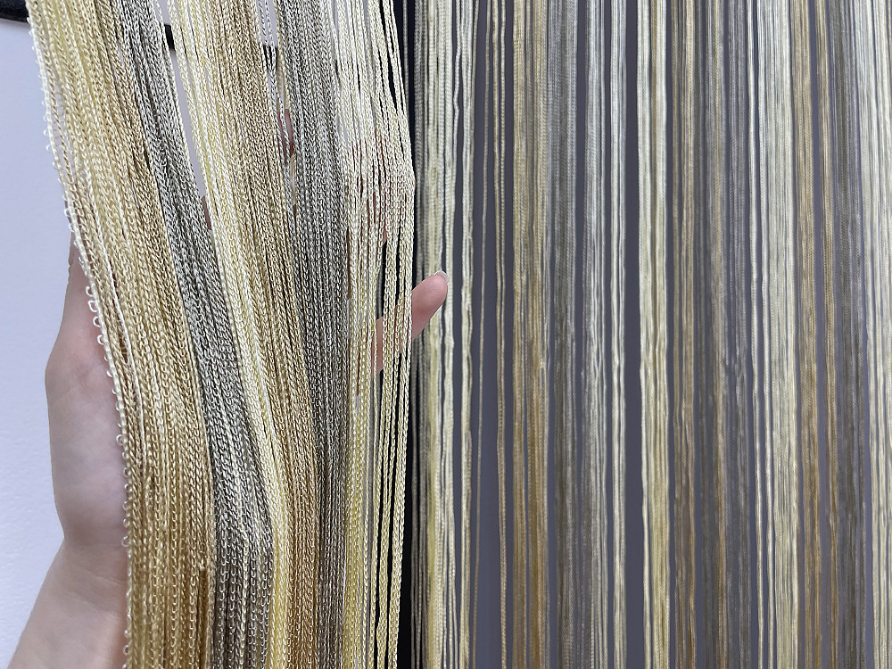 Шторы-нити 300х300см Бежевый с серым 1 шт (61-066) Киев - изображение 5