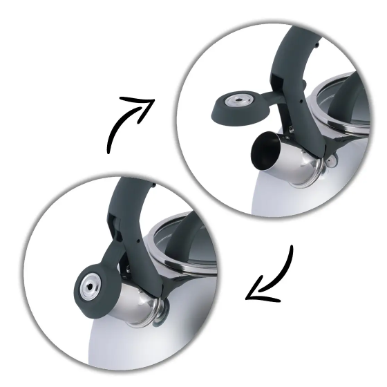 Чайник 2,7л нержавіюча сталь зі свистком з бакеліт.ручкою 1088 KAMILLE Житомир - фото 7