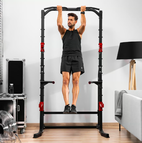 Силова фітнес-станція HS-1014K підлогові турнік і бруси для дому з тримачем для штанги багатофункціональна для всіх типів м'язів Київ - фото 10