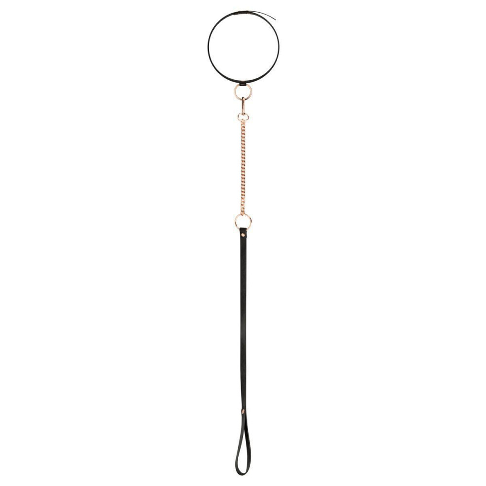 Ошейник с поводком Rosy Gold - Collar with Leash - Black Sex Aura Киев - изображение 4
